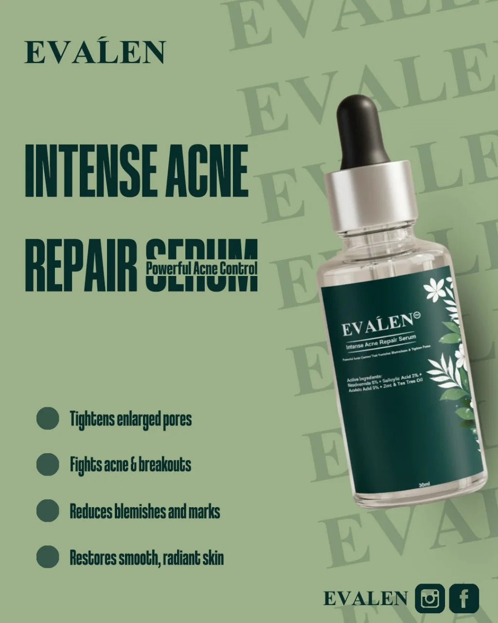 Intense Acne Repair Serum (30ml)